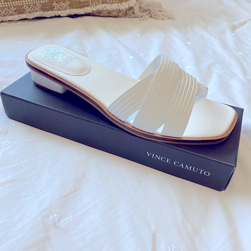 Vince Camuto White Sandals